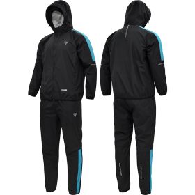 RDX H1 Weight Loss Sauna Suit (Color: SKY BLUE, size: M)