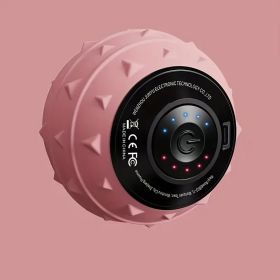 Rechargeable Electric Vibration Massage Ball ��� High-Intensity Deep Tissue Therapy for Neck, Back & Feet (USB-Powered) (Color: Pink)