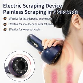 Electric charging, scraping, cupping, meridian brushing, negative pressure, cupping, suction, heating, tendon therapy, health massage, divine tool (Color: Health massager-white)