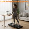 Compact Armless Treadmill, Quiet Under Desk Walking Pad, 200 Lbs Capacity 3 in 1 Portable Walking Treadmill
