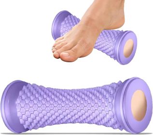 Foot Massage Roller Manual Trainer for Relieve Plantar Fasciitis Heel & Foot Arch Pain and Deep Tissue Massage Multi-Functional Feet Massages Trigger (Color: Purple)