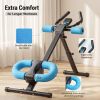 Adjustable Ab Machine for Stomach Workout, Core Workout Equipment for Home Gym, Ab Trainer with 2 Incline & 5 Height Levels, Knee & Elbow Protection