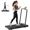 Compact Armless Treadmill, Quiet Under Desk Walking Pad, 200 Lbs Capacity 3 in 1 Portable Walking Treadmill