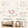 Adjustable Ab Machine for Stomach Workout, Core Workout Equipment for Home Gym, Ab Trainer with 2 Incline & 5 Height Levels, Knee & Elbow Protection