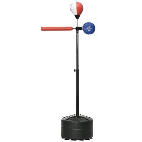 Free Standing Boxing Bag with Stand, Punching Speed Bag Reaction Bar Challenge with Suction Cups, 64-81in Adjustable Height for Teenagers and Adults (title: default title)