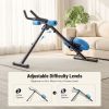 Adjustable Ab Machine for Stomach Workout, Core Workout Equipment for Home Gym, Ab Trainer with 2 Incline & 5 Height Levels, Knee & Elbow Protection