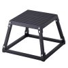 Plyometric Jump Box, 12 Inch Plyo Box, Steel Plyometric Platform and Jumping Agility Box, Anti-Slip Fitness Exercise Step Up Box for Home Gym Training