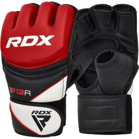 RDX F12 MMA Grappling Gloves (Color: Red, size: L)