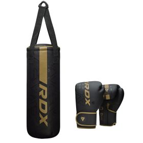RDX F6 2FT KARA Kids Punch Bag & 6oz Gloves (Color: GOLDEN, size: 2FT)