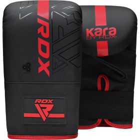 RDX F6 KARA Bag Gloves 4oz Black (Color: Red, size: Standard Size)