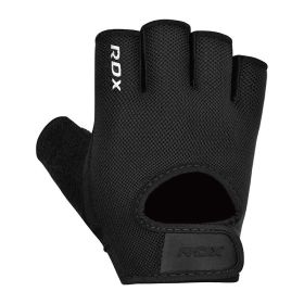 Gym Weight Lifting Gloves T1 (Color: Black, size: L)