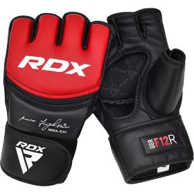 RDX GGR F-12 PLUS MMA Grappling Gloves Pink (Color: Red, size: L)
