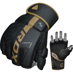 RDX F6 KARA MMA Grappling Gloves (Color: GOLDEN, size: M)