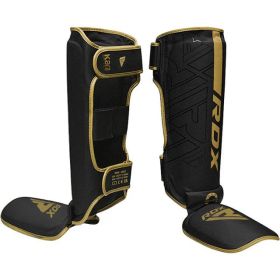 RDX F6 KARA MMA Shin Instep Guards (Color: GOLDEN, size: S)
