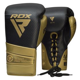 RDX L1 Mark Pro Training Boxing Gloves (Color: GOLDEN, size: 12oz)