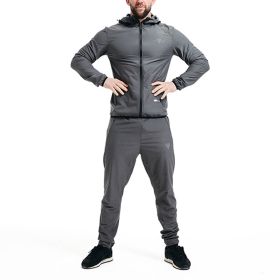 RDX H2 Women Weight Loss Sauna Suit (Color: Gray, size: L)