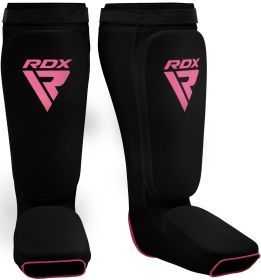 RDX SIB Shin Instep Guard OEKO-TEXÂ® Standard 100 certified (Color: BLACK/PINK, size: M)