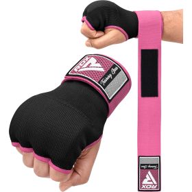 RDX IS Gel Padded Inner Gloves Hook & Loop Wrist Strap for Knuckle Protection OEKO-TEXÂ®Â Standard 100 certified (Color: Pink, size: S)