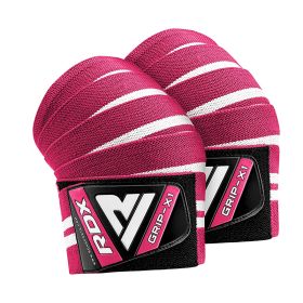 RDX K4 Weightlifting Knee Wraps OEKO-TEXÂ®Â Standard 100 certified (Color: Pink, size: Standard Size)