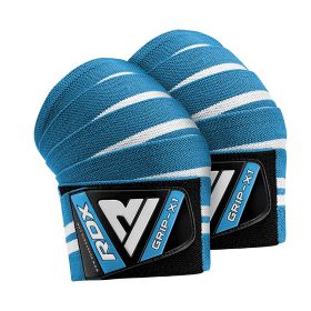 RDX K4 Weightlifting Knee Wraps OEKO-TEXÂ®Â Standard 100 certified (Color: SKY BLUE, size: Standard Size)