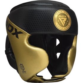 RDX L1 Mark Pro Cheek Boxing Training Head Guard (Color: GOLDEN, size: M)