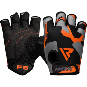 RDX F6 Fitness Gym Gloves (Color: Orange, size: L)