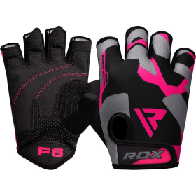 RDX F6 Pink Weightlifting Gym Gloves (Color: Pink, size: L)