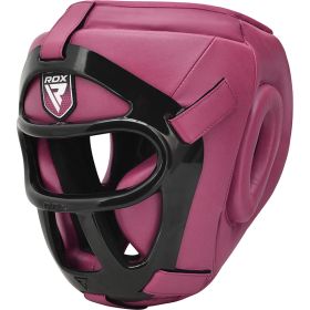 RDX T1 HeadGuard with Removable Face Cage (Color: Pink, size: S)