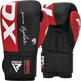 RDX F4 Boxing Sparring Gloves Hook & Loop (Color: RED/BLACK, size: 10oz)
