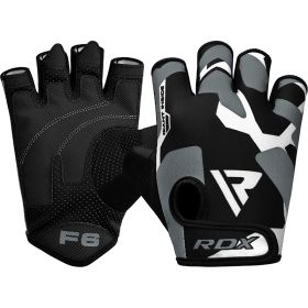RDX F6 Fitness Gym Gloves (Color: Gray, size: S)