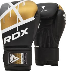 RDX F7 Ego Boxing Gloves (Color: BLACK GOLDEN, size: 14oz)