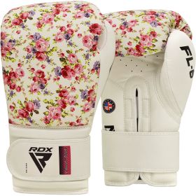 RDX FL6 Floral Boxing Gloves (Color: White, size: 12oz)