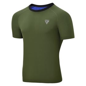 RDX M1 SWEAT T-SHIRT MEN (Color: ARMY GREEN, size: 4XL)