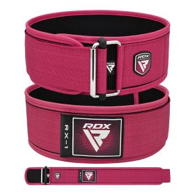 RDX RX1 4inch Weight Lifting Belt For Women (Color: Pink, size: S)