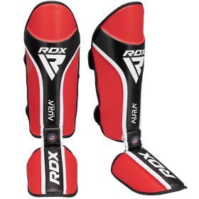 RDX SHIN INSTEP AURA PLUS T-17 (Color: Red Black, size: XL)