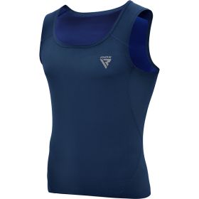RDX M1 Men Sweat Vest Without Zipper REACH OEKO TEX 100 Certified (Color: NAVY BLUE, size: 3XL)