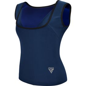RDX W1 Women Sweat Vest Without Zipper (Color: NAVY BLUE, size: L)