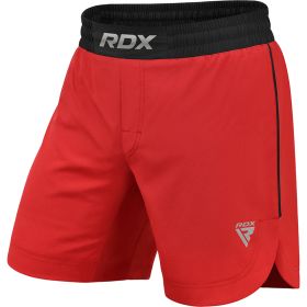 RDX T15 MMA Fight Shorts (Color: Red, size: M)