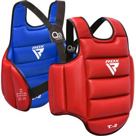 RDX T2 Karate Chest Guard (Color: RED/BLUE, size: S/M)