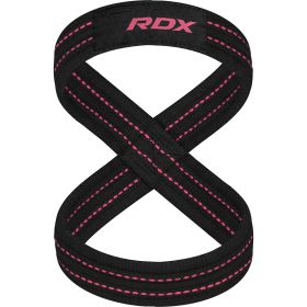 RDX weight lifting 8 Figure Strap (Color: Pink, size: M)