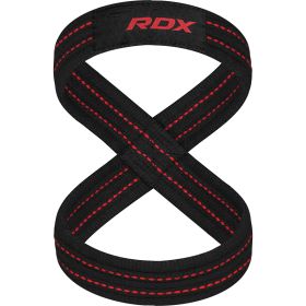 RDX weight lifting 8 Figure Strap (Color: Red, size: M)