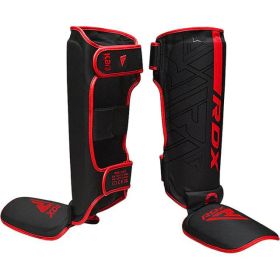 RDX F6 KARA MMA Shin Instep Guards (Color: Red, size: M)