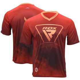 RDX T2 WAKO Approved V-Neck T-Shirts (Color: Red, size: S)