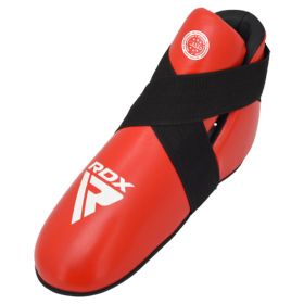 RDX T1 WAKO Foot Protector Red (Color: Red, size: S)