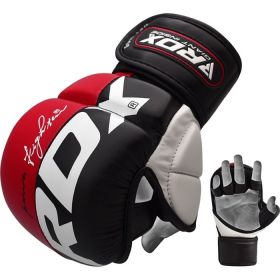 RDX T6 MMA Sparring Gloves 7oz (Color: Red, size: L)